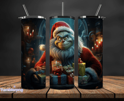 Grinchmas Christmas 3D Inflated Puffy Tumbler Wrap Png, Christmas 3D Tumbler Wrap, Grinchmas Tumbler PNG 30