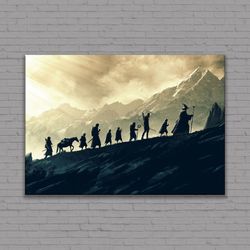 Best Movie Canvas Wall Art, Fellowship Canvas Poster Best Fantasy Movie Wall Decor, Extra Large Canvas, Poster Print  Mo