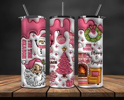 Christmas 20oz Tumbler Wrap PNG, Christmas 3D Inflated Puffy Tumbler Wrap Png, Grinchmas 20oz Png 103