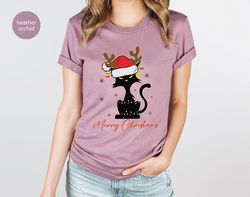 Merry Christmas Gift, Christmas Shirt, Christmas Sweatshirt, Cat Shirt, Cat Mom T-Shirt, Cat Dad Outfit, Cat Owner Gift,