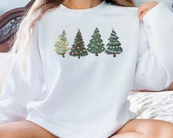 Christmas Sweatshirt, Christmas Tree Sweater, Christmas Crewneck, Christmas Tree Sweatshirt, Holiday Sweaters for Women,