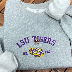 LSU Tigers Embroidered Sweatshirt, NCAA Embroidered Shirt, LSU Tigers Embroidered Hoodie, Unisex T-Shirt
