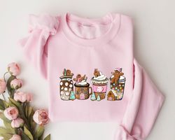 Gingerbread Christmas Coffee Sweatshirt, Christmas Coffee Sweater, Holiday Sweater, Xmas Tee, Coffee Lover Gift, Gingerb