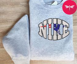 NIKE NFL New England Patriots Logo Embroidered Sweatshirt, NIKE NFL Sport Embroidered Sweatshirt, NFL Embroidered Shirt