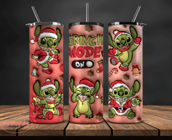 Grinchmas Christmas 3D Inflated Puffy Tumbler Wrap Png, Christmas 3D Tumbler Wrap, Grinchmas Tumbler PNG 120