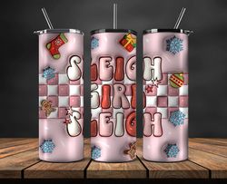 Grinchmas Christmas 3D Inflated Puffy Tumbler Wrap Png, Christmas 3D Tumbler Wrap, Grinchmas Tumbler PNG 07