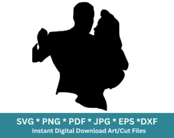 Couple Romantic Dancing SVG, Waltz SVG, Wedding Svg, Romance Svg, Clipart, Files For Cricut, Cut Files For Silhouette, D