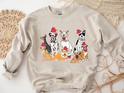christmas dogs sweatshirt, dog lover sweater,santas dog sweatshirt,dog mom shirt,christmas sweatshirt,christmas dog gift