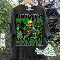 Vintage 90s Graphic Style Marcus Mariota T-Shirt - Marcus Mariota T-Shirt - Retro American Football Oversized T-Shirt Fo