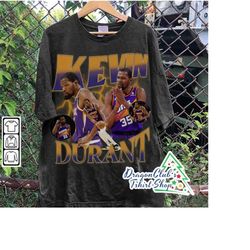 Vintage 90s Graphic Style Kevin Durant T-Shirt - Kevin Durant Graphic T-Shirt - Retro American Basketball Oversized T-Sh