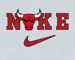 Nike Chicago Bulls Svg, Stitch Nike Embroidery Effect, NBA Logo, Basketball Svg, NBA, Nike Nba Design 12