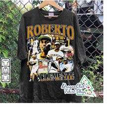 Vintage 90s Graphic Style Roberto Clemente T-Shirt - Roberto Clemente Shirt - Retro American Baseball Oversized TShirt B