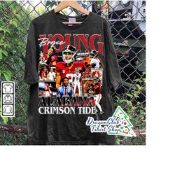 Vintage 90s Graphic Style Bryce Young T-Shirt - Bryce Young T-Shirt - Retro American Football Oversized T-Shirt Football