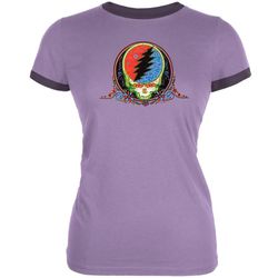 Grateful Dead &8211 Calaveras Juniors Ringer Purple T-Shirt