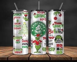 Grinchmas Christmas 3D Inflated Puffy Tumbler Wrap Png, Christmas 3D Tumbler Wrap, Grinchmas Tumbler PNG 11