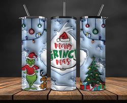 Grinchmas Christmas 3D Inflated Puffy Tumbler Wrap Png, Christmas 3D Tumbler Wrap, Grinchmas Tumbler PNG 17
