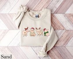 Pig Christmas Sweatshirt, Funny Christmas Shirt, Christmas Pig Shirt, Holiday Sweaters, Christmas Gifts, Xmas Tshirt, Ch