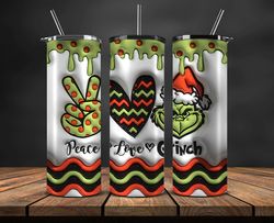 Grinchmas Christmas 3D Inflated Puffy Tumbler Wrap Png, Christmas 3D Tumbler Wrap, Grinchmas Tumbler PNG 132