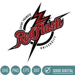 Saint Francis Red Flash Svg, Football Team Svg, Basketball, Collage, Game Day, Football, Instant Download