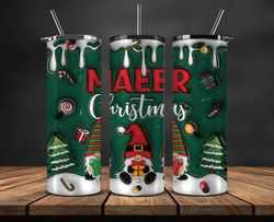 Grinchmas Christmas 3D Inflated Puffy Tumbler Wrap Png, Christmas 3D Tumbler Wrap, Grinchmas Tumbler PNG 97