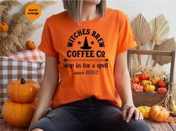 Cool Halloween Shirts, Spooky Season T-Shirt, Brew Tshirt, Witchy Vneck Shirt, Gifts for Girls, Witch Crewneck Sweatshir
