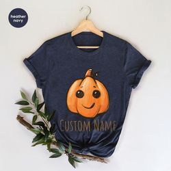 Customized Fall T-Shirt, Personalized Gifts, Pumpkin Graphic Tees, Thanksgiving Sweatshirt, Halloween Shirt, Customized