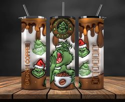 Grinchmas Christmas 3D Inflated Puffy Tumbler Wrap Png, Christmas 3D Tumbler Wrap, Grinchmas Tumbler PNG 134