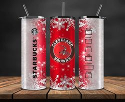 Cleveland Browns Christmas Tumbler Png, NFL Merry Christmas Png, NFL, NFL Football Png 41