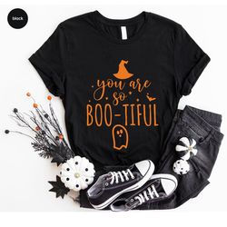 Kids Halloween Shirts, Gift for Kids, Cute Toddler T-Shirts, Spooky Season Outfit, Ghost Graphic Tees, Womens Clothing,