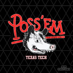 NCAA Texas Tech Football Rally Possum SVG