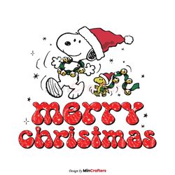 Funny Snoopy Woodstock Merry Christmas SVG Cricut Files