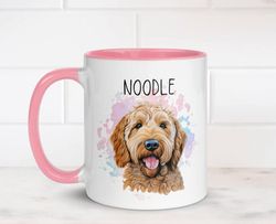 Custom Pet Portrait Mug - Personalized Pet Illustration Coffee Cup With Name - Unique Gift for Pet Lovers - Dog Cat Cera