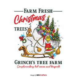 Farm Fresh Christmas Grinch Tree Farm SVG For Cricut Files