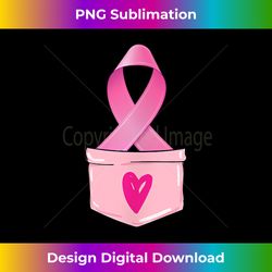 Breast Cancer Awareness Survivor Ribbon Apparel Chemo Pocket Tank Top - Innovative PNG Sublimation Design - Rapidly Innovate Your Artistic Vision