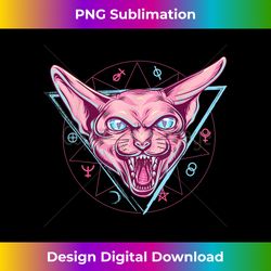 Satanic Sphynx Cat Pentagram 666 Pastel Goth Occult Nu Goth - Chic Sublimation Digital Download - Pioneer New Aesthetic Frontiers