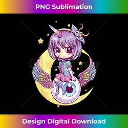 Pastel Goth Cute Creepy Girl Unicorn Wiccan Kawaii Menhera - Luxe Sublimation PNG Download - Animate Your Creative Concepts