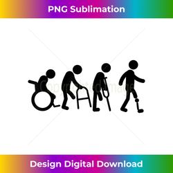 Funny Amputee Gift Prosthetic Evolution  Cute Disability - Contemporary PNG Sublimation Design - Chic, Bold, and Uncompromising