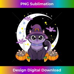 Pastel Goth Wiccan Cat Creepy Halloween Black Cat Witch - Urban Sublimation PNG Design - Tailor-Made for Sublimation Craftsmanship