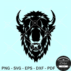 Bison head SVG, American buffalo head SVG, American Bison SVG, Buffalo head SVG