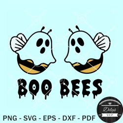 Boo Bees Ghost Halloween SVG, Boo Bees SVG, Ghost bees SVG, Halloween Bees SVG