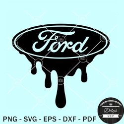 Ford logo drip SVG, Ford car logo SVG, dripping Ford logo SVG