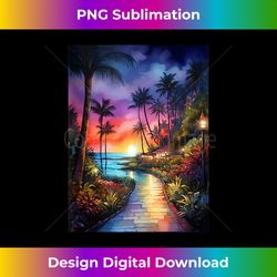 Hawaii Big Island Vacation Dreamy Aesthetic Tank Top - Contemporary PNG Sublimation Design - Access the Spectrum of Sublimation Artistry