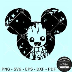 groot mickey ears svg, groot svg, baby groot svg, i am groot svg, groot clipart svg