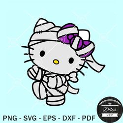 Hello Kitty mummy SVG, Hello Kitty Halloween SVG, Mummy Kitt SVG