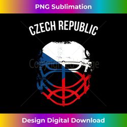 Czech Flag Hockey Helmet Tee Czech Republic Ice Hockey - Sleek Sublimation PNG Download - Spark Your Artistic Genius