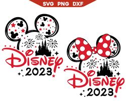 Disney 2023 Svg, Head Mickey Svg, Disney  Family 2023 Png, Mickey 2023 Svg, Minnie 2023 Svg