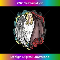 Half Angel Half Devil Only Half Evil Goth - Urban Sublimation PNG Design - Chic, Bold, and Uncompromising