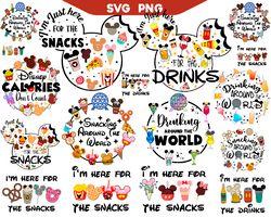 Disney Snacking Around The World Png Svg, Drinks And Foods Svg, Snackgoal Svg, Disney Snack Vacation Svg, Vacay Mode Svg
