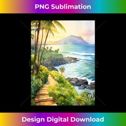Peaceful Hawaii Forest Walk Vibe Art Aesthetic Tank Top - Vibrant Sublimation Digital Download - Striking & Memorable Impressions