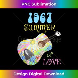 1967 Summer of Love Hippie Guitar - Classic Sublimation PNG File - Enhance Your Art with a Dash of Spice
